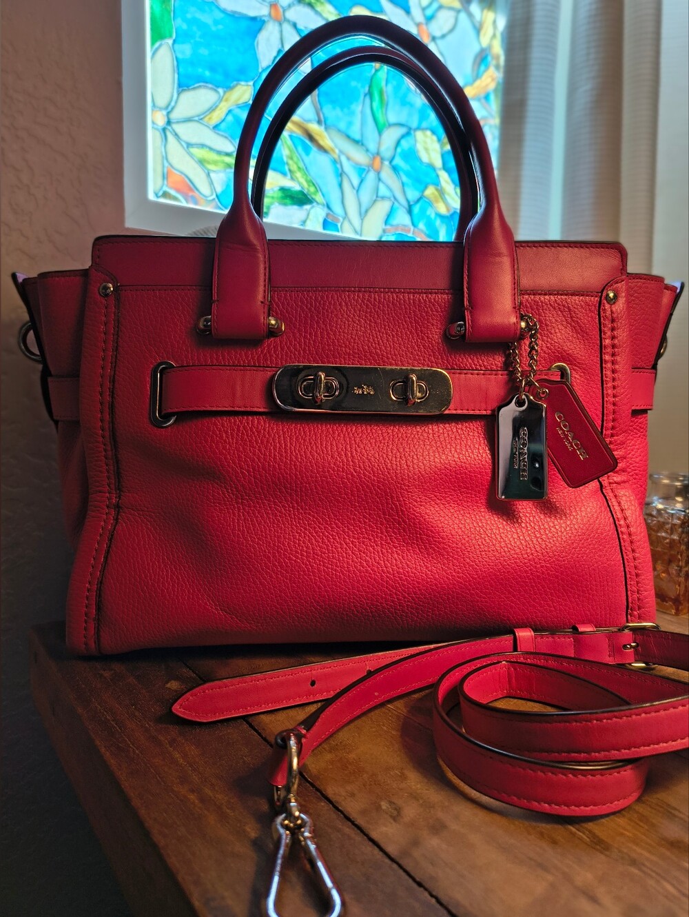 Coach Swagger 27 Pink 💥 RARE COLOR 💥 Tote Crossbody 🩷 Overnight Bag